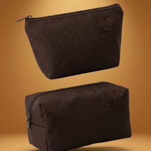 Premium Textured Corduroy Zipped Pouch
