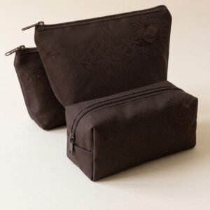 Premium Textured Corduroy Zipped Pouch - Image 3