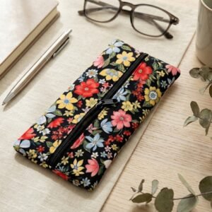 Floral Print Slim Zipper Pouch & Pencil Case - Image 2