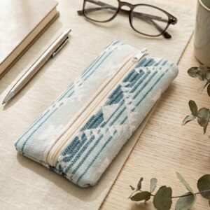 Bohemian Geometric Print Slim Zipper Pouch & Pencil Case