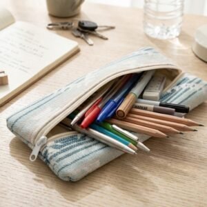 Bohemian Geometric Print Slim Zipper Pouch & Pencil Case - Image 3